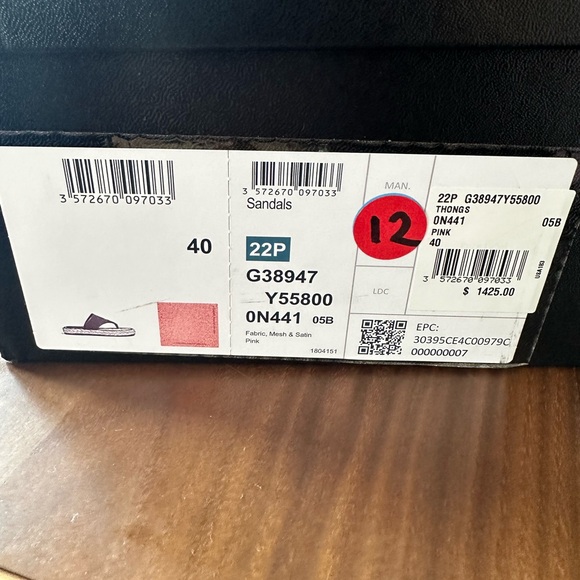 *BRAND NEW* CHANEL Pink CC Logo Thong Sandals Size 40 - Picture 8 of 8